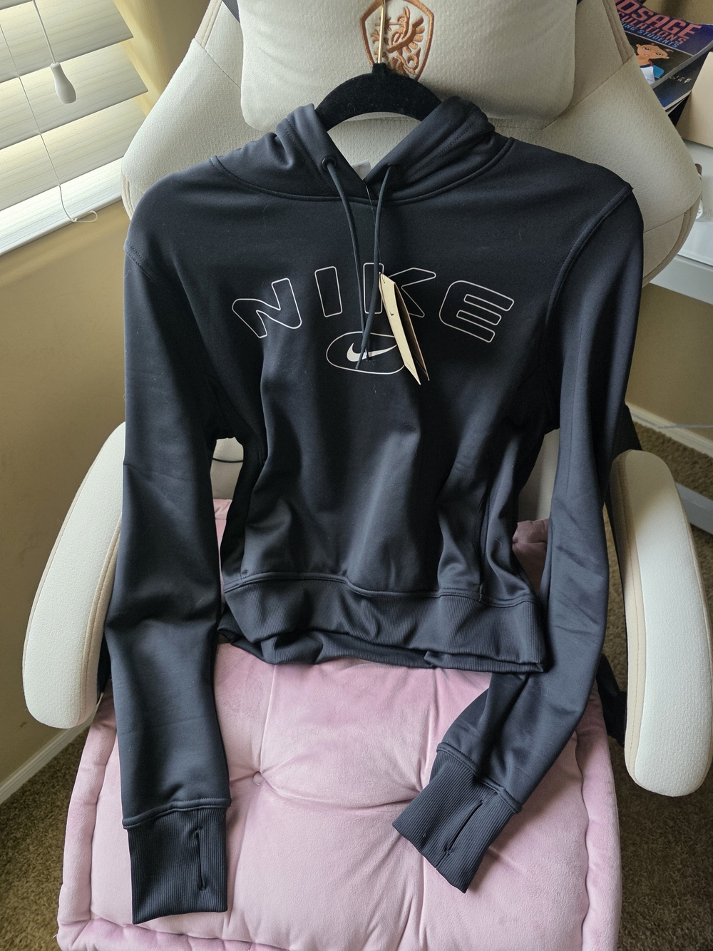 Nike Women's Black Logo Hoodie Sweater